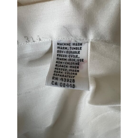 Vintage John Henry White Striped Mens Button-Up Shirt 15.5 34/35 Regular Fit - Picture 11 of 16